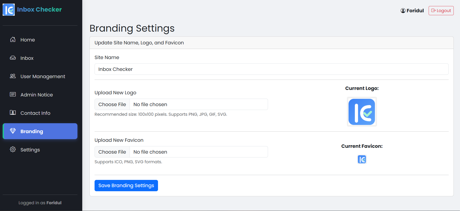 Branding Settings